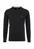 Tommy Hilfiger STRETCH SLIM FIT LONG SLEEVE TEE, Uomo, Black, M
