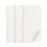 135 Fogli A6 Carta di Ricarica, Planner Inserti di Carta per A6 6 Fori Carta per Appunti con Griglia per Raccoglitori Vuoto per Filofax Bullet Journals Diary