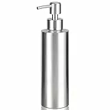 BabyElf Dispenser Sapone Cucina in Acciaio Inox 350 ml Dispenser Sapone Liquido per lavabo da Cucina Bagno, Ideale per Shampoo, Salsa da Cucina, lozione, disinfettante Le Mani