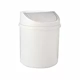 Cestino della Camera da Letto con Coperchio Cestino Mini Desktop Cestino della Carta Desktop Cestino Piccolo del Desktop Tubo Camera da Letto Ragazza Cuore Mini Scatola Beige,One Size
