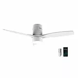 Cecotec Ventilatore da soffitto con luce e Wifi EnergySilence Aero 5600 White Aqua Connected. 40 W, 52' con 3 pale, telecomando, Adatto per uso esterno, modalità winter-summer, timer