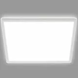 Briloner Leuchten 7158-416 Plafoniera a LED con Effetto Retroilluminazione, 22 Watt, 3000 Lumen, 4000 Kelvin, di Colore Bianco, Quadrata, 42 X 42 Cm