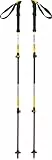 HEAD Bastoncini da Trekking Telescopici, Altezza Regolabile 105-135 cm, 3 Sezioni, Diametro 16/14/12 mm, Impugnatura Ergonomica in PP ed EVA con Laccio Regolabile, Nero-Giallo