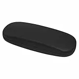 MoKo Custodia Occhiali Rigida in Pelle, Custodia Occhiali da Sole, Lettura, Custodia Protettiva Rigida con Panno Pulizia, Accessori Occhiali Custodia per Occhiali da Sole Lettura Universali, Nero