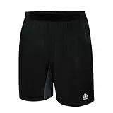 AMZSPORT Pantaloncini Palestra Uomo Pantaloni Corti Sportivi Running con Tasche con Zip, Nero XXL