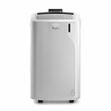 De'Longhi Pinguino PAC EM82, Condizionatore portatile, Silenzioso, 9400btu/h, per ambienti fino a 80 m³, Funzione di sola Deumidificazione, Gas Ecologico R290, Classe A, Timer 24H, Telecomando