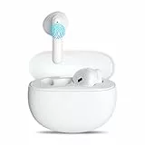 IKG Cuffie Bluetooth, Auricolari Bluetooth 5.3 HiFi Stereo, Cuffie Wireless con HD mic, IPX7 Impermeabili, 35 Ore di Riproduzione Cuffie Senza Fili con Display LED per Sport/Lavoro, Bianco