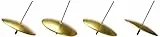 Rayher 2515106 - Portacandele in ottone, 4 pezzi, colore: Oro