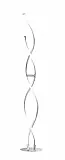 WOFI Lampada Da Terra, Alluminio, integrato, 16.2 W, Nichel Opaco, 22 x 22 x 131 cm, con interruttore, alluminio, plastica