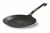 Unbekannt Turk 65522 Padella in ferro con manico con gancio piatto, forgiato a caldo, diametro 22 cm