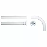 Sealskin Seallux Binario Modulare per Tenda da Doccia, Acciaio Inox, Bianco, 90 x 2,8 x 2,8 cm