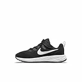 Nike Revolution 6 (Psv), Scarpe da corsa Unisex - Bambini e ragazzi, Nero/Bianco-Dk Grigio Fumo, 34 EU