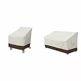 Amazon Basics Adirondack Patio Chair Cover & Telo di copertura sagomato per panca a 3 posti