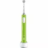 Oral-B Spazzolino da denti elettrico/spazzolino elettrico per bambini dai 6 anni in su, setole morbide e timer, progettato da Braun, 1 pezzo, verde