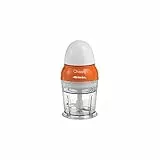 Ariete 1836 Choppy, Tritatutto, 160 W, Capacità 250 Ml, Lame in Acciaio Inox, Funzione Pulse, Arancione, 10.5 x 10.5 x 20 cm