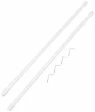 Riel Chyc 53239, Bastone per tende, allungabile, ovale, Bianco, 2 pz., 40-60 cm