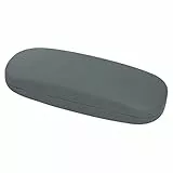 MoKo Custodia Occhiali Rigida in Pelle, Custodia Occhiali da Sole, Lettura, Custodia Protettiva Rigida con Panno Pulizia, Accessori Occhiali Custodia per Occhiali da Sole Lettura Universali, Grigio