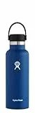 HYDRO FLASK - Borraccia da 532 ml - Borraccia in acciaio inossidabile con isolamento sottovuoto con tappo Flex Cap antigoccia e verniciatura a polvere - Senza BPA - Imboccatura standard - Cobalt