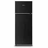 Hisense MTM55206BF Frigorifero Doppia Porta a Libera Installazione Modello 2022, 206 L, Nero, 143.4 x‎ 54.2 x 55 cm