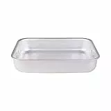 Pentole Agnelli Linea Alluminio Professionale Rostiera Rettangolare, Argento, 30 x 23 cm