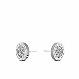 Tommy Hilfiger Jewelry Orecchini a perno da donna in Acciaio Inossidabile con cristalli, Argento (Silver)