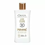 Omia, Latte Solare Mineral SPF30 Viso e Corpo, Protezione Solare Alta, Per Pelli Chiare e Sensibili al Sole, Con Filtro Minerale e Ingredienti di Origine Naturale, Flacone da 200 ml