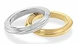 Calvin Klein Anello da Donna Collezione Twisted Ring di Due Colori in Acciaio Inossidabile, 65
