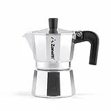 Zanetti, Mama Caffettiera Moka in Alluminio, Macchinetta Caffè 6 Tazze, Moka Espresso con Sistema Anti Goccia, Guarnizione in Silicone, Manico Ergonomico