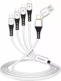 SDBAUX Multi Cavo Lightning USB C, 4 in 1 Caricabatterie a 2 iP/Micro USB, 1.2M per Samsung Galaxy/Google
