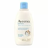 Aveeno, Bagno Doccia Emolliente, Bagnoschiuma, Dermexa, Uso Quotidiano Emolliente, Senza Sapone, Coloranti eProfumo, per Pelli Sensibili, 300ml