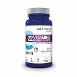 22 Vitamine | Minerali e Immunità | Vitamine A B C D3 E + Oligoelementi Zinco Magnesio + Ginseng Siberiano | 150 µg di Iodio | Assorbimento Ottimizzato | Formato ECO 3 Mesi | Laboratoire des Granions