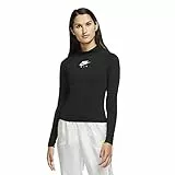 Nike Air Camicia da Donna, Nero/Bianco, S