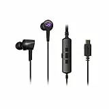 ASUS ROG Cetra II Cuffie da gioco in-ear con microfono a soppressione (ANC), driver LSR, illuminazione Aura Sync RGB e connettore USB-C per smartphone e Nintendo Switch, Nero, Medium