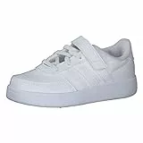 adidas Breaknet Lifestyle Court Elastic Lace And Top Strap, Shoes-Low (Non Football), Bianco (Ftwr White/Ftwr White/Grey One), 38 2/3 EU