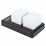 Dpofirs A 1 2 batterie Ricaricabili e Doppia Stazione di Ricarica, Compatibile con Arlo PRO Arlo PRO 2 (VMA4400) 2440 mAh