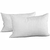 EVERGREENWEB - Migliore Coppia Cuscini Fiocco Memory Foam Ottimi per Dolori Cervicali Tessuto Traspirante 2 Guanciali Modello Saponetta 40x70 cm Cuscino per Il Collo Adatto a Tutti Materassi e Letti