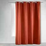 douceur d'Intérieur Tenda con occhielli (135 x 240 cm) Occult Terracotta, oscurante