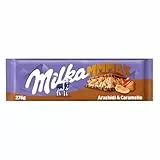 Milka MMMAX, Arachidi e Caramello, Tavoletta di Cioccolato al Latte con Arachidi e Caramello, 100% Latte Alpino, Cacao Sostenibile, 276g