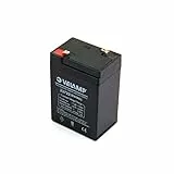 VELAMP 23722 Batteria Ricaricabile Piombo, Attacchi Faston, 6 V, 4 Ah, Nero