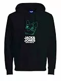 JACK & JONES Jorpal Sweat Hood Fst Felpa con Cappuccio, Nero, XL Uomo
