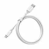 OtterBox cavo USB-A a USB-C, di ricarica ultra resistente per Smartphone e Tablet, ultra robusto, testato per pieghe e flessibilità, 1M, Bianco