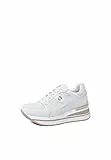 QUEEN HELENA Scarpe Alte da Ginnastica Sneakers Casual Platform Plateau Zeppa Leggere Donna X28-36 (X28-37 Bianco, Numeric_38)
