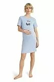 C&A Donna Camicia da Notte Moda Premaman Azzurro M