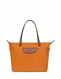 Hexagona POP-Hexagona Paris-Borsa a spalla-da Donna-Arancione-in Nylon-Borsa a spalla-Borsa a mano da donna-Borsa a tracolla-Borsa piccola-Borsa a tracolla Donna, Arancione, L:38 x h:22 x P:11 cm -