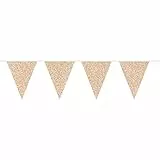Folat - Festone Bandierine Glitter Oro, 6 m