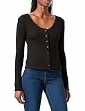 PIECES Pcnukisa LS Cardigan BC Maglione, Black, S Donna