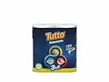 Tutto Pannocarta 3 in 1, 2 Rotoli di Carta Multiuso, 1 Velo, 48* strappi, Extra Assorbente, Lavabile e Riutilizzabile più di 20 Volte, 100% Made in Italy