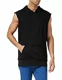 Urban Classics Felpa con Cappuccio Senza Maniche a Bordo Aperto, Nero (Black 7), XXL Uomo