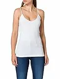 Vero Moda NOS Damen Top VMMAXI MY SOFT V SINGLET NOOS, Weiß (Bright White), 40 (Herstellergröße: L)