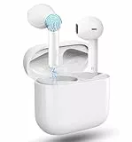 Cuffie Bluetooth senza fili,Auricolari Bluetooth 5.2 con Stereo HiFi,Cancellazione Rumore,Controllo Touch,24 Ore di Riproduzione,IPX6 Impermeabile,Sport Buds per iPhone/Samsung/Android/iOS-Bianco